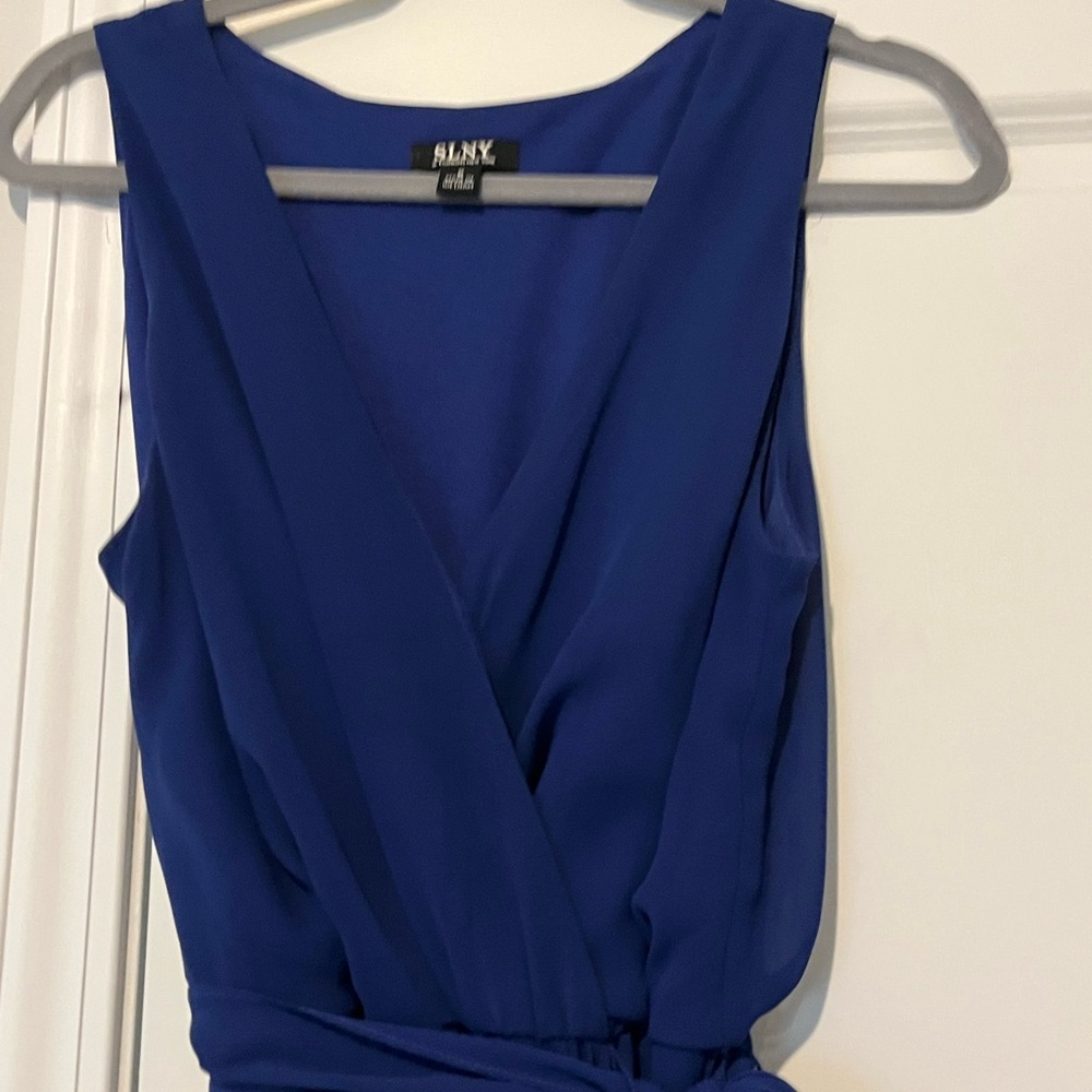 SLNY Elegant Blue Dress